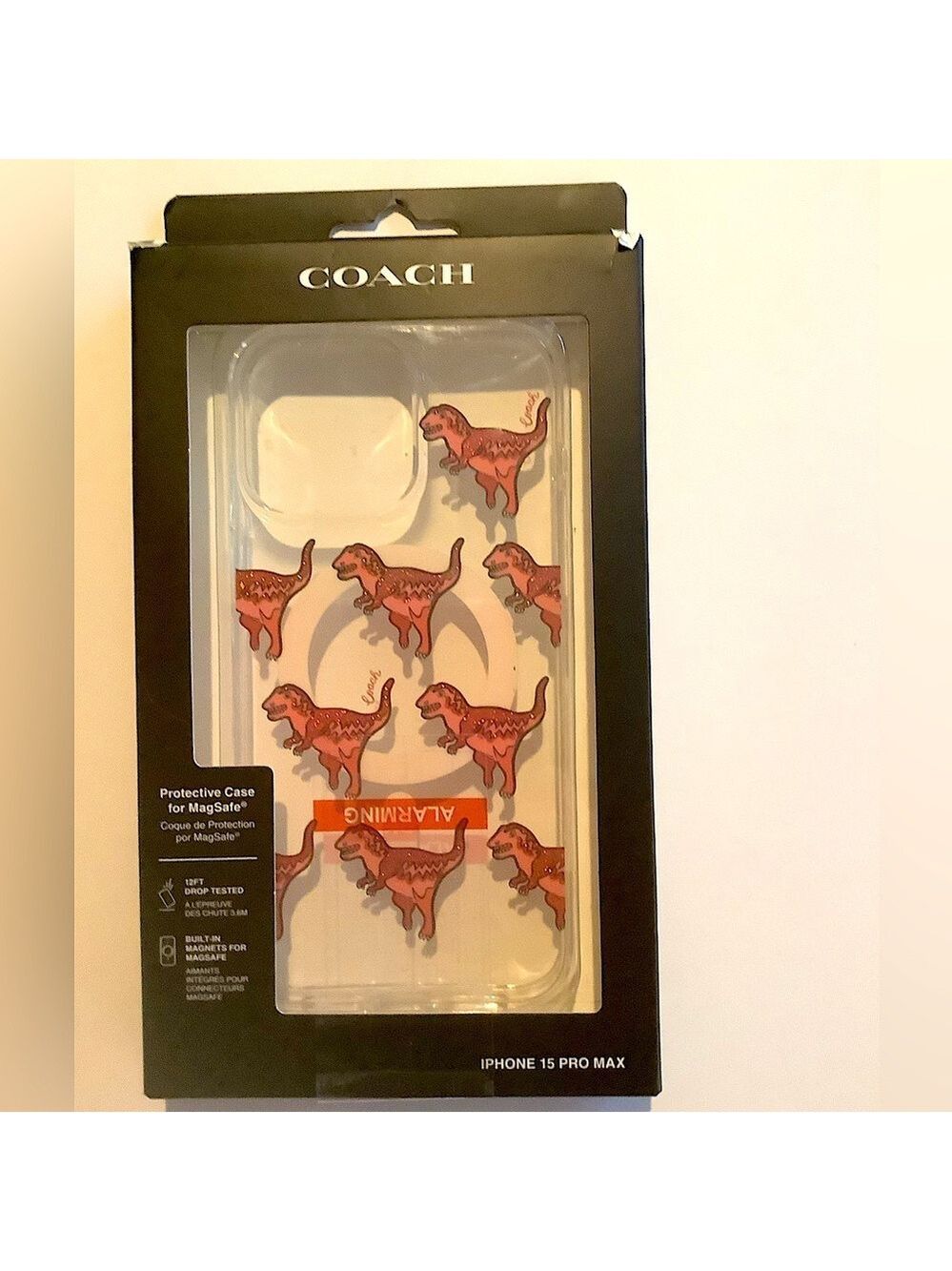 Coach Rexy Dinosaur Print iPhone 15 Pro Max Protective MagSafe Case